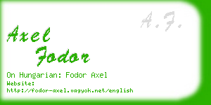 axel fodor business card